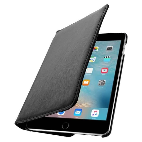 Housse för iPad Mini 4 / iPad Mini 2019 - Svart - Ekoskinn - 360° Stöd - Heltäckande skydd