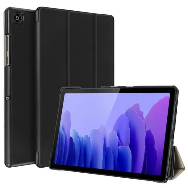 Hölster - Samsung - Galaxy Tab A7 10.4 2020 - Hel skydd - Tunn design - Ekologisk läder svart