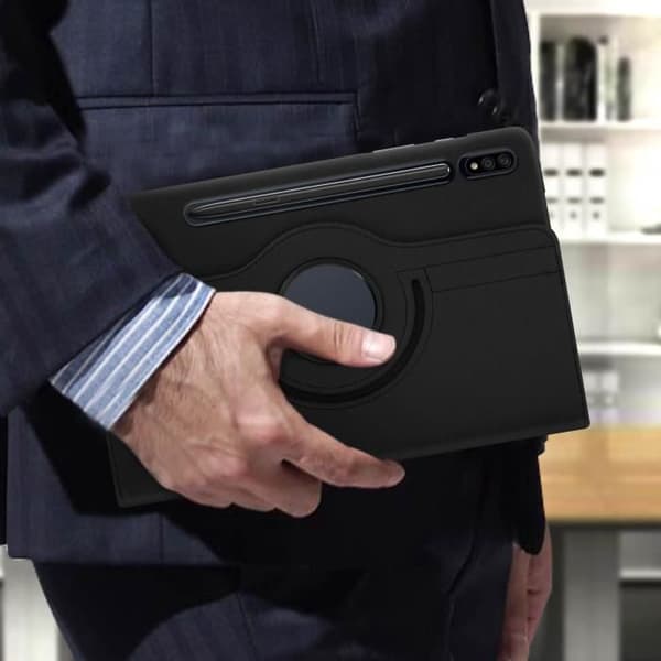 Hölster - Samsung - Tab S7 Plus 12.4/S8 Plus - Rotationsstöd 360° - Svart - Heltäckande Skydd