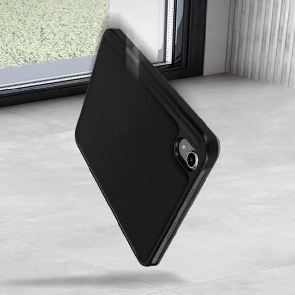 iPad Mini 2021-fodral - Ekoleder - Flera lägen - Helt skydd - Svart - Unisex