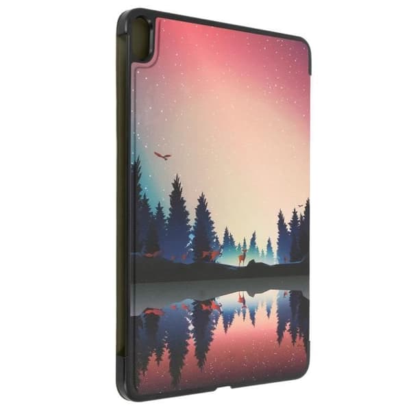 Hus - Apple - iPad Air 2020 - Mönster Skog Orange - Ekoskinn - Video/Keyboard Stöd