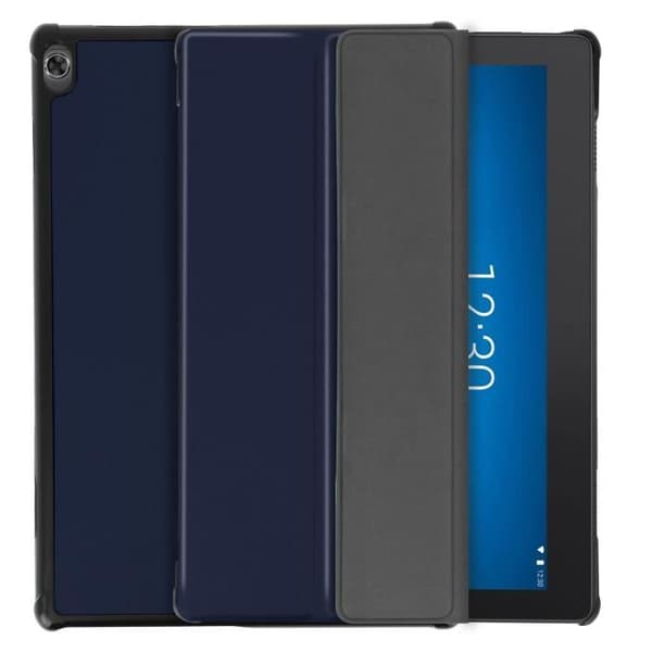 Fodral - Lenovo - Smart Tab M10 10.1 - Tunn Design - Videostöd - Tangentbord - Mörkblå