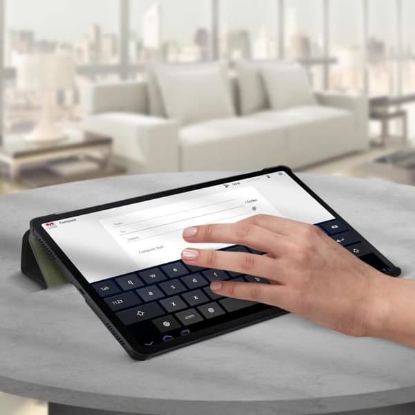 Fodral - Samsung - Galaxy Tab S7 FE - Videostöd - Tangentbord - Ekoskin Svart