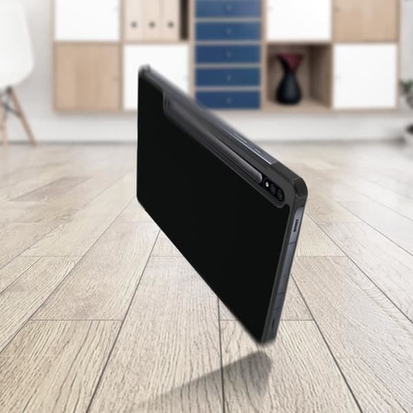 Hölster - Samsung - Galaxy Tab S7/S8 - Svart - Tunn Design - Video Stöd