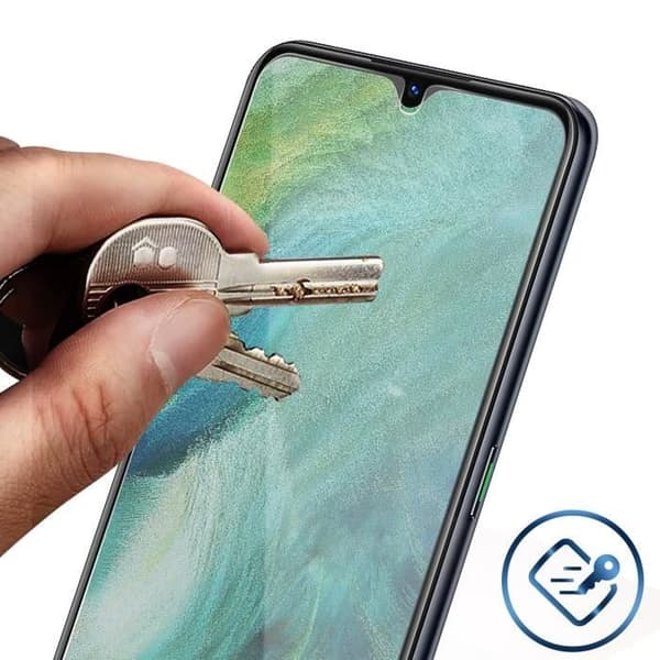 Skärmskyddsfilm - Oppo - Find X2 Lite - 9H härdat glas - Stötsäker - Transparent vit