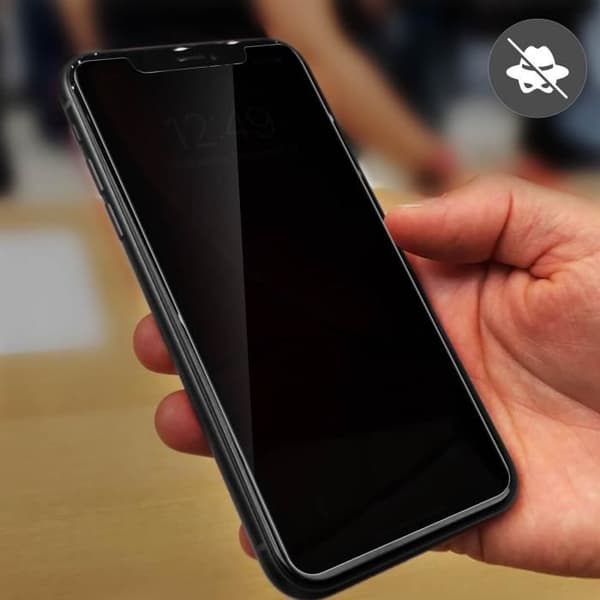 Skyddsfilm - Apple - iPhone XR - Härdat glas - Antispion - Stötsäker