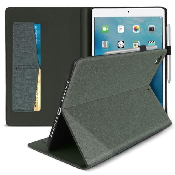 Hölster - Mode - iPad Air / iPad 9.7 - Ekoskinn - Stöd - Kortfack