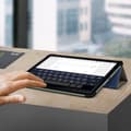 Miniatyrbild 4 av 4: Housse - Apple - iPad Air 2020 - Tunn design - Videostöd - Tangentbord - Ekoskinn Mörkblå