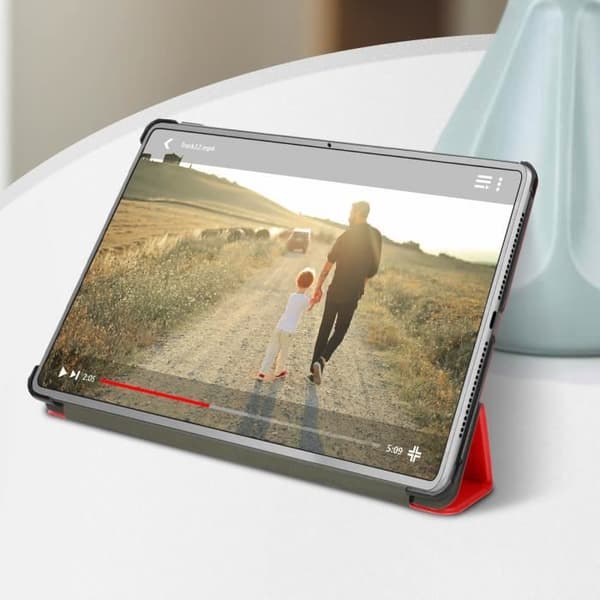 Huawei MatePad Pro 12.6 Flip Cover Video Support och Röd Tangentbord Röd