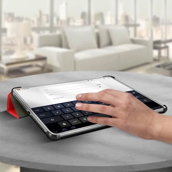 Huawei MatePad Pro 12.6 Flip Cover Video Support och Röd Tangentbord Röd