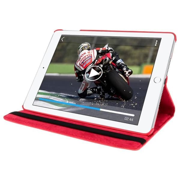 Etui folio - Apple - iPad 9.7 (2017) - Ekoskinn - 360° stöd - Röd