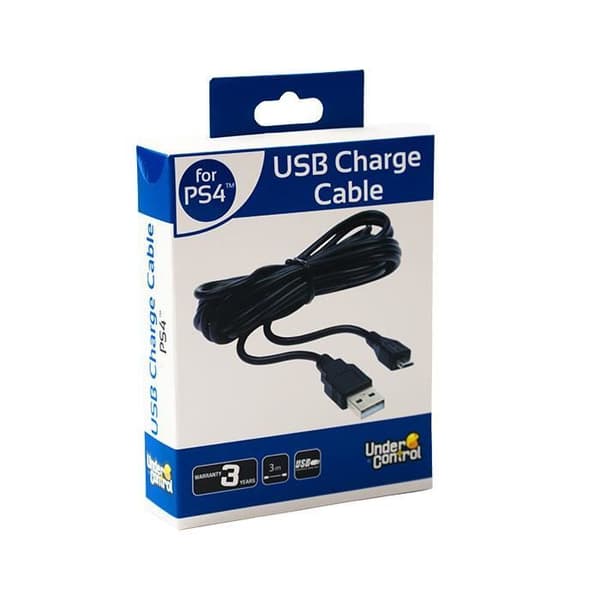UNDER CONTROL PS4 laddningskabel - Micro USB - 3M