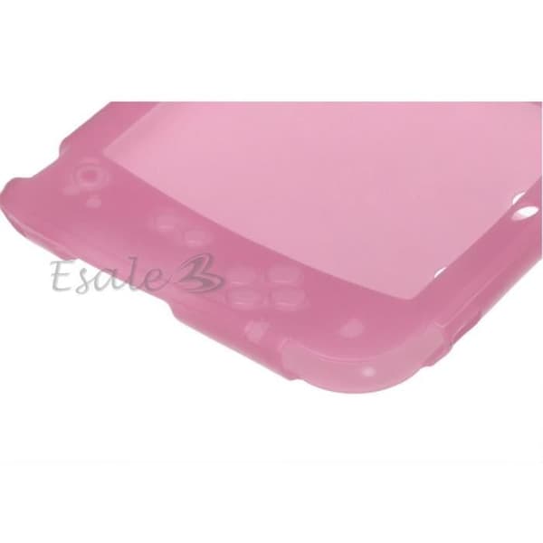 Rosa silikonskyddsfodral för Nintendo 2DS spelkonsol het