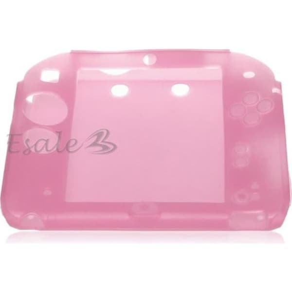 Rosa silikonskyddsfodral för Nintendo 2DS spelkonsol het