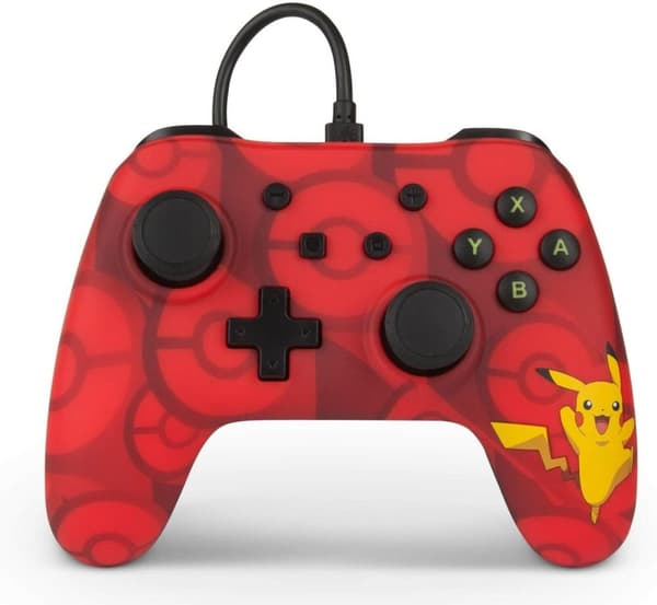 PowerA Pikachu Pokeball Red Enhanced Wired Controller for the Nintendo Switch