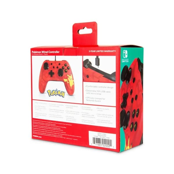 PowerA Pikachu Pokeball Red Enhanced Wired Controller for the Nintendo Switch
