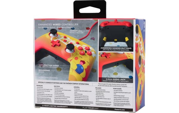 PowerA Pikachu Yellow Enhanced Wired Controller for the Nintendo Switch