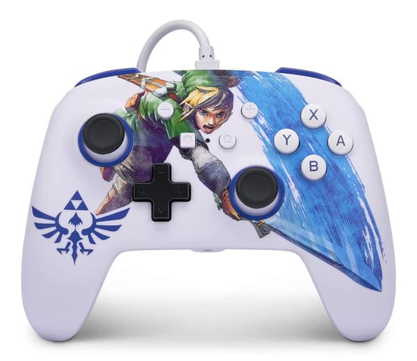 PowerA Link with sword white attack Zelda Enhanced Wired Controller Switch