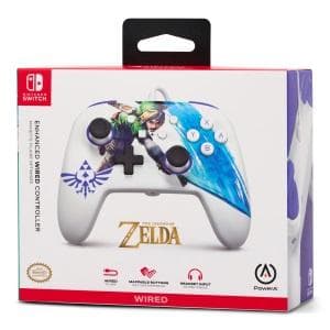 PowerA Link with sword white attack Zelda Enhanced Wired Controller Switch