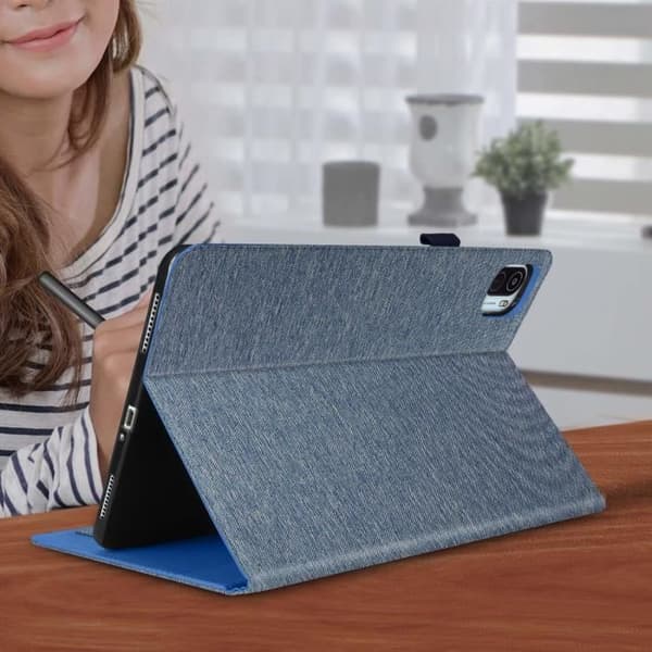 Hus - Xiaomi - Pad 5 och Pad 5 Pro - Ekologiskt läder - Integrerat stöd - Kortförvaring