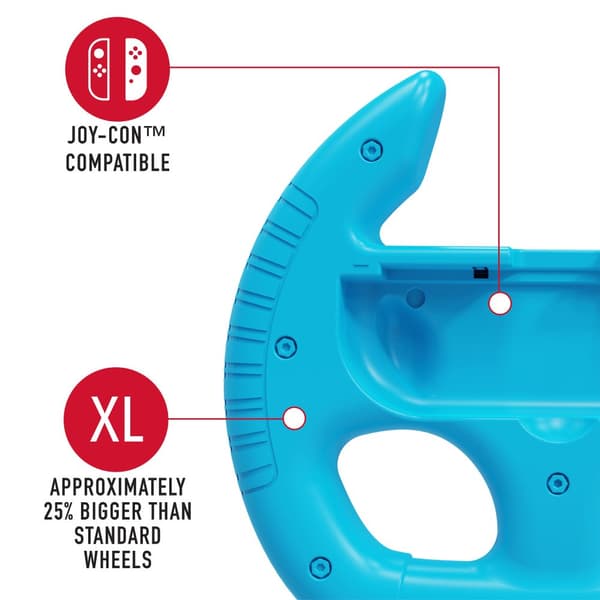 Stealth Joy-Con Racing Wheels for Nintendo Switch - Twin Pack - Blue/Red
