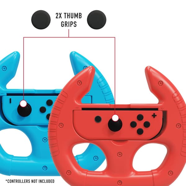 Stealth Joy-Con Racing Wheels for Nintendo Switch - Twin Pack - Blue/Red
