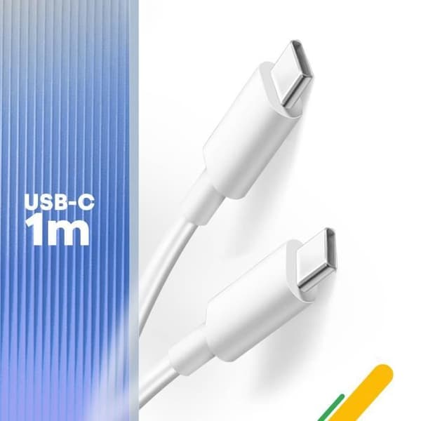 Google Original USB-C nätladdare 18W + USB-C Laddningskabel Vit