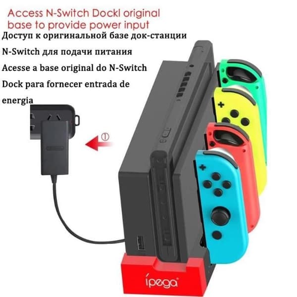 Styr batteriladdare för Nintendo Switch Joy Con Joycon Laddningskonsol