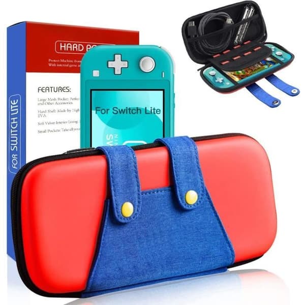 Skydd för Switch Lite, designad Anti-Shock Portable Case-fodral; för Mario-Luigi, Bärväska för Switch Lit