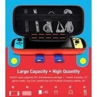 Transportväska - PIMPIMSKY - Nintendo Switch - Hårda Fodral - Stötbeständig - Röd och Grön