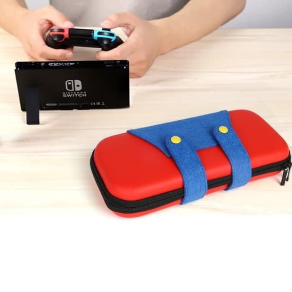 Mario Hard Shell Bärväska för Nintendo Switch Console Röd