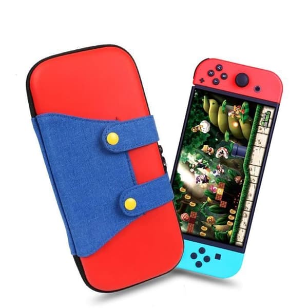 Mario Hard Shell Bärväska för Nintendo Switch Console Röd