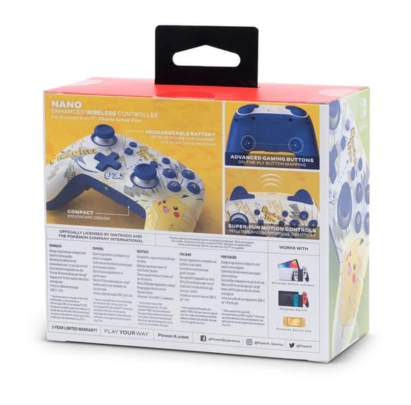 PowerA Pikachu Nano Wireless Controller for Nintendo Switch