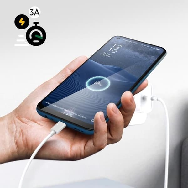 Kabel USB-C Original Quick Charge 3A och Secure Oppo White