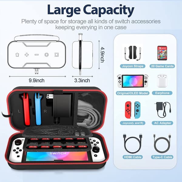 Bärväska OIVO (Nintendo Switch Kompatibel)