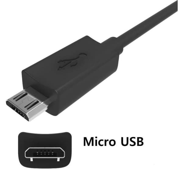 Autoladdarpaket + 1 mikro-USB-kabel för Huawei Enjoy 20e Helio P35 Ultrakraftig 2X-laddare (5V - 2.1A) + 1 1M kabel - SVART