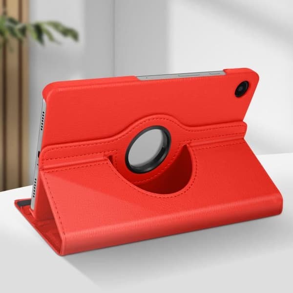 Foliofodral - Samsung - Galaxy Tab A9 Plus - Röd - 360° rotation - Fullständigt skydd