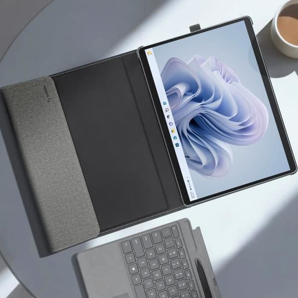 Skal - Microsoft - Surface Pro 9 - Stödklaff - Stötsäker - Ekologiskt läder - Grå
