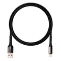 Miniatyrbild 1 av 4: USB-kabel till USB-C - LinQ - 1m - Snabbladdning 5A - Flätad nylon - Svart