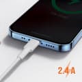 Miniatyrbild 3 av 4: USB-kabel till Lightning - LinQ - 3m - Laddning 2.4A - Snabb synkronisering - Vit