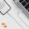 Miniatyrbild 4 av 4: USB-kabel till Lightning - LinQ - 3m - Laddning 2.4A - Snabb synkronisering - Vit