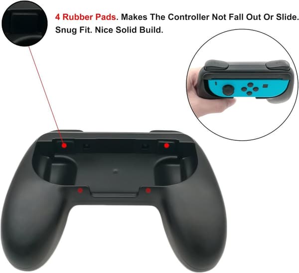 Handkontroll till Nintendo Switch, Joy-Con, svart, 2-pack