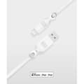 Miniatyrbild 1 av 3: 100 % återvinningsbar USB A/Lightning-kabel 1,2m 2,4A Vit Just Green