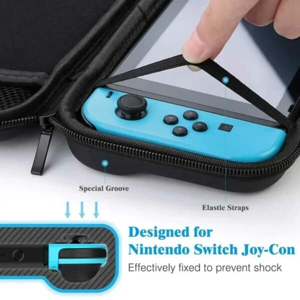 Hård Förvaringsväska Nintendo Switch OLED Kompatibel Svart