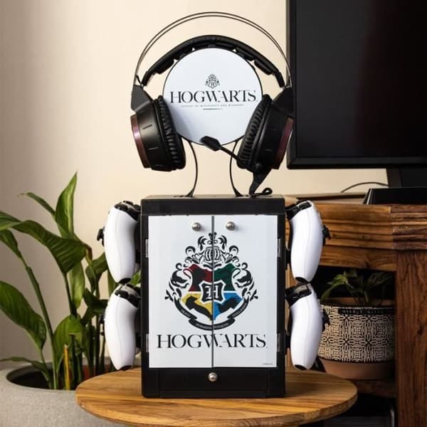 HARRY POTTER allt-i-ett skåp - För videospel + headset + kontroller och kablar