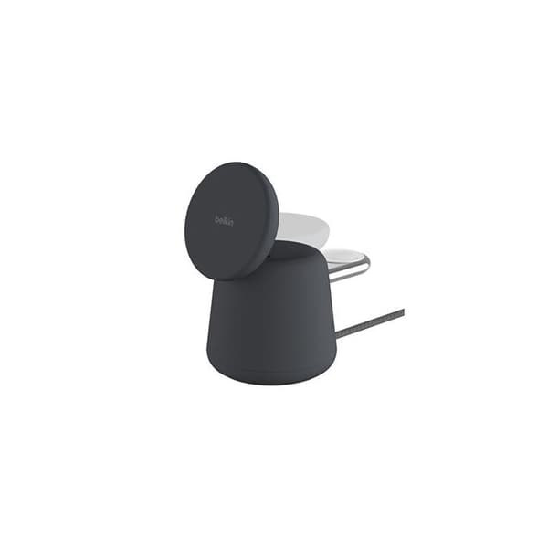 Laddstation - MagSafe - 2-i-1 - Snabbladdning - Laddning av AirPods - Grå/Svart