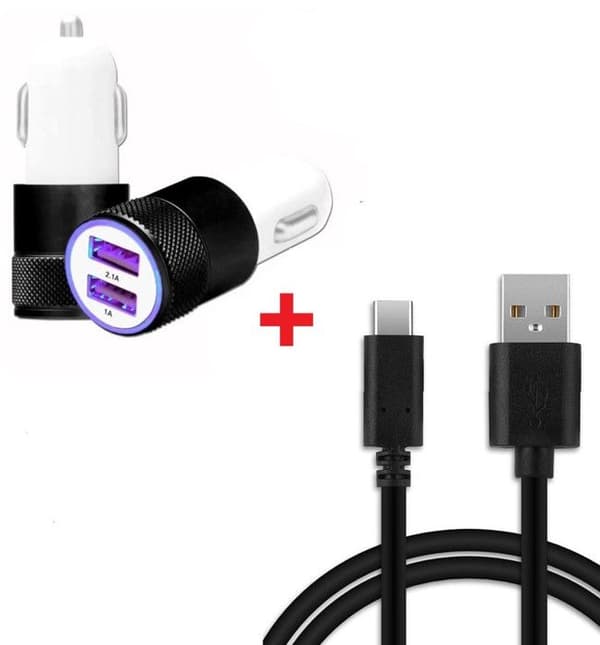 Autoladdarpaket + USB typ C-kabel för Xiaomi 14T Ultrakraftig och snabb laddare + 1 1M-SVART kabel