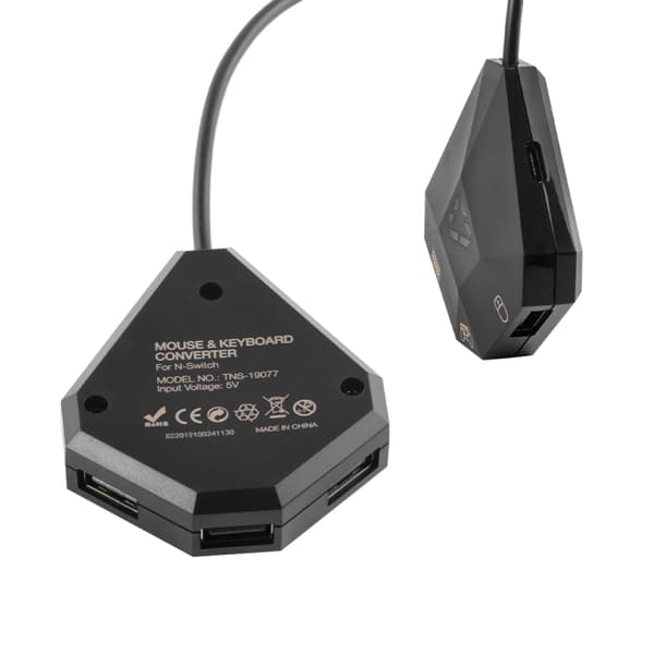 Tastatur- og museadapter kompatibel med Nintendo Switch med understøttelse af flere platforme