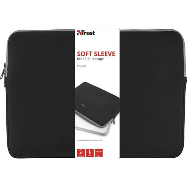 Laptopfodral - Trust - 21248 - 15,6 tum - Svart - Blandat skydd