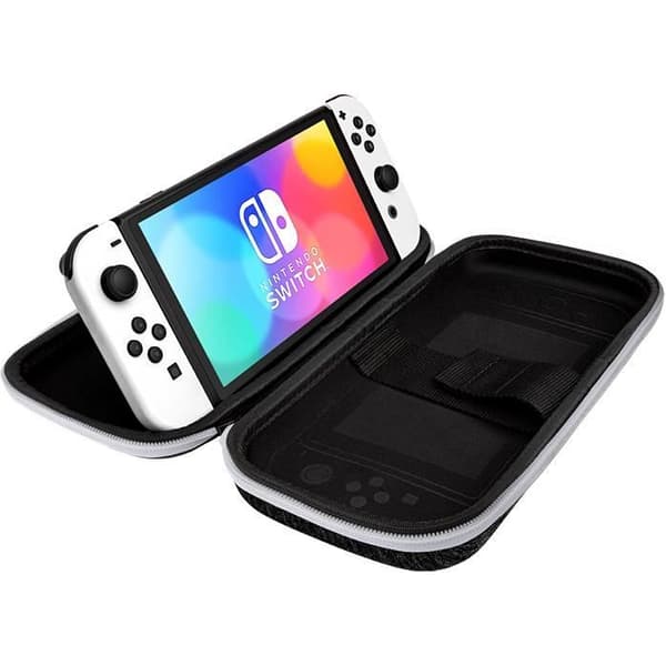 Slim Deluxe svart och vit bärväska för Nintendo Switch / Lite / OLED-konsoler